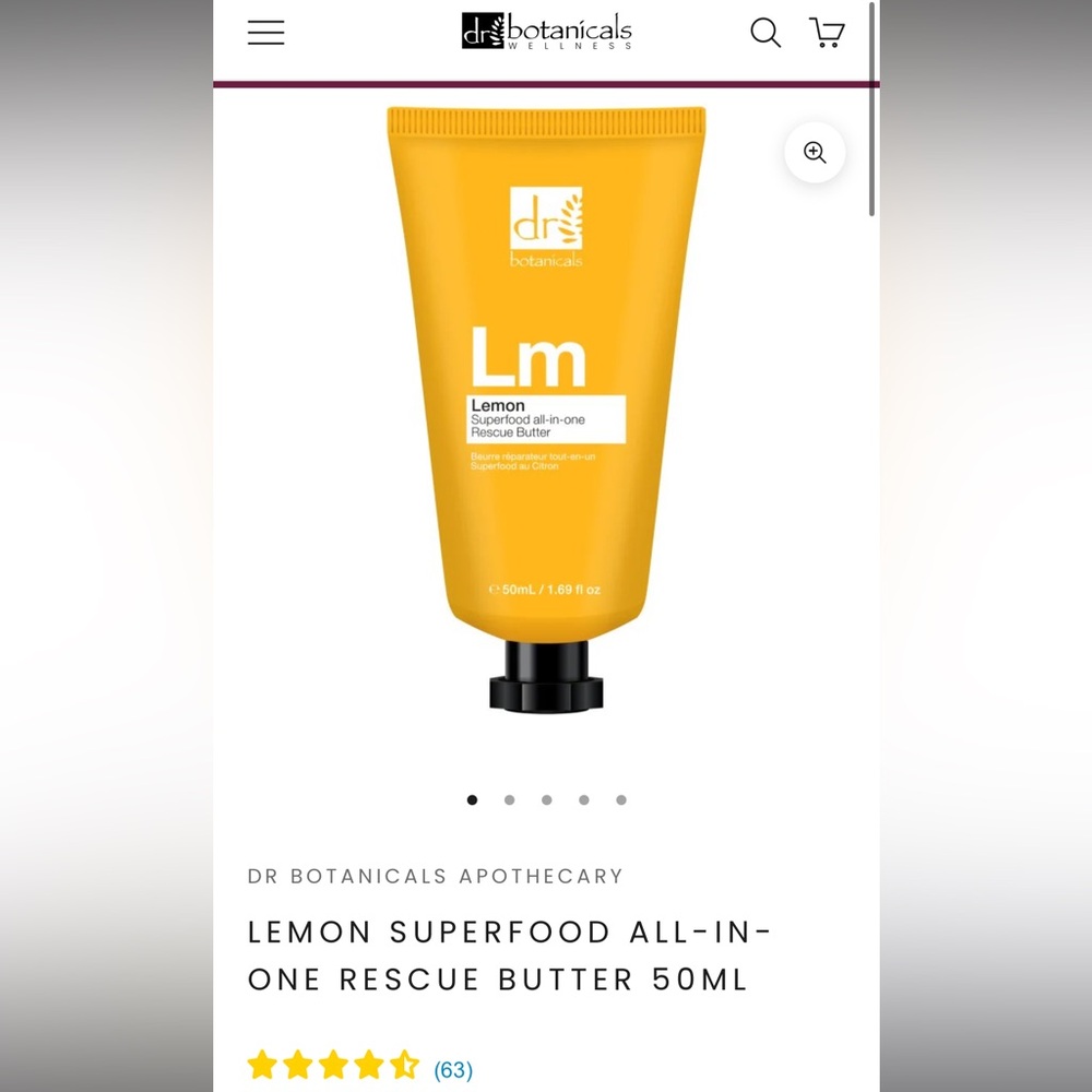 dr. botanicals Lemon Superfood Rescue Butter